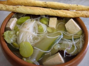 Soupe chinoise au tofu