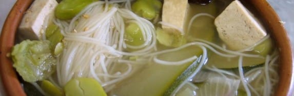 Soupe chinoise au tofu